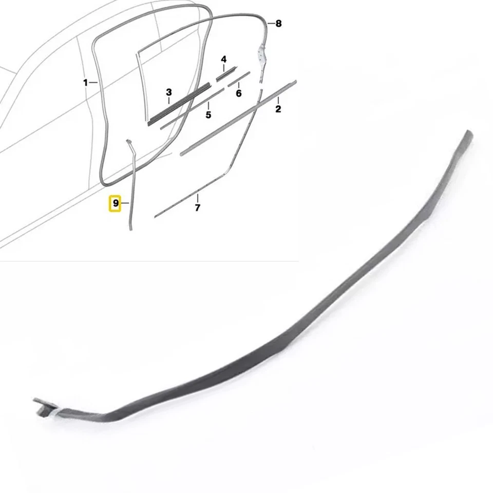 For BMW OEM Replacement Rear Left Door Upper Seal Fits Multiple Models - Image 2 of 4