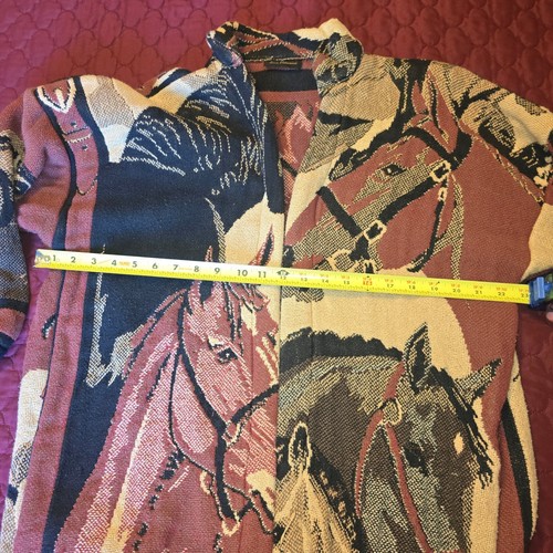 Vintage Ann Maurice Western Horse Mid-Thigh Coat Jacket Pockets - Picture 9 of 17