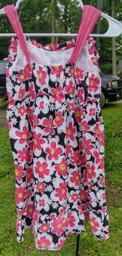 pink and black floral sundress  girls size 8  - Picture 4 of 4