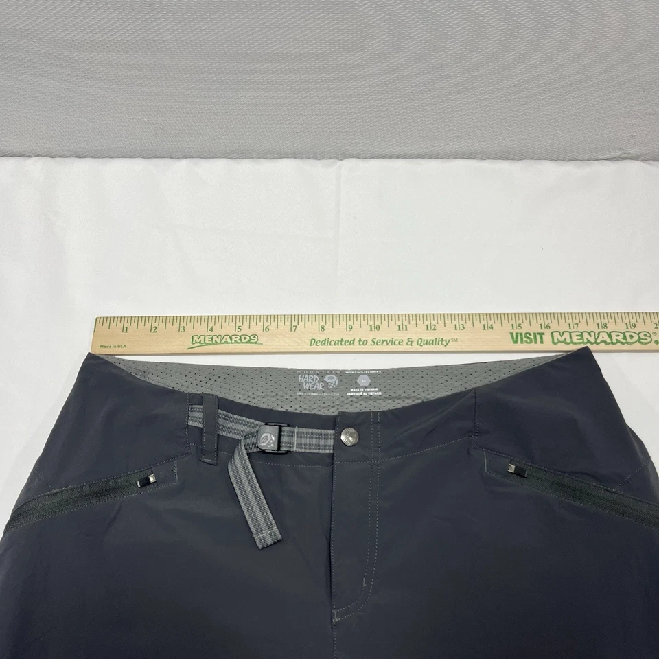 Pantalones Cortos Mountain Hardwear Para Mujer 12 (35x12”) Gris Senderismo Cinturón Carga Nylon Gorp Foto 3 de 4