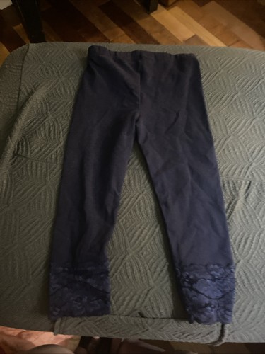 Polo Ralph Lauren Girls' Ribbed Stretch Leggings Navy Size 4T 4324 - Picture 3 of 5