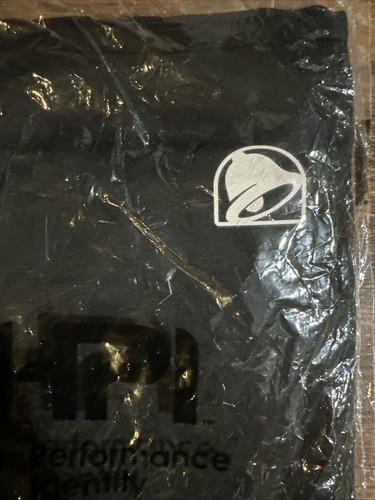 TACO BELL CREW UNIFORM BLACK COTTON TWILL TIE BACK WAIST APRON UNISEX New - Picture 2 of 4