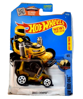 NIP 2016 Hot Wheels HW Ride-Ons Grass Chomper Lawn Mower Diecast 4/5