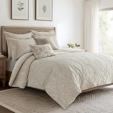 Alessio Beige Duvet Cover Set - King Duvet Cover 106 x 94in. Two King Pillow