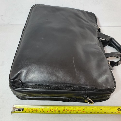 RADLEY Black Leather Briefcase Messenger Bag Attaché Laptop Crossbody Multiway - Picture 23 of 24