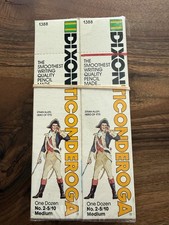 Crayons vintage Dixon Ticonderoga 13885 n°2/HB souples 10 boîtes 72 pièces fabriqués aux États-Unis