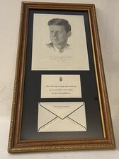 John Kennedy JFK  12x22 Jacqueline Thank You Funeral Prayer Card & Lithograph