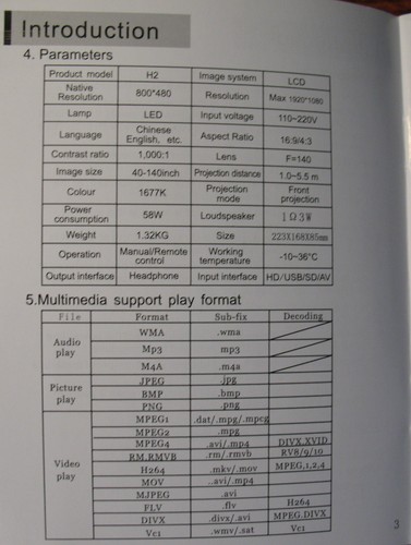 Film Video Beamer mit Full HD 1080P TV Stick HDMI VGA USB NEU IM KARTON (SP1) - Bild 10 von 12