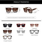 Luxury Square Oversized Sunglasses Men Women Thick Frame UV400 Designer Style