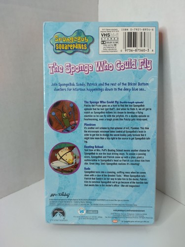 NEW SEALED Spongebob Squarepants The Sponge Who Could Fly VHS 2003 Nickelodeon - Picture 4 of 4