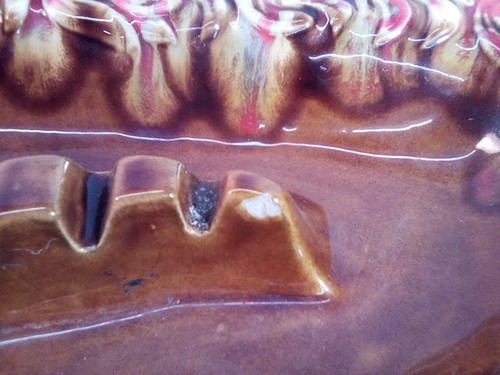 Vintage Large MCM Maurice of California Drip-glaze Pottery Ashtray Tray - Bild 5 von 9
