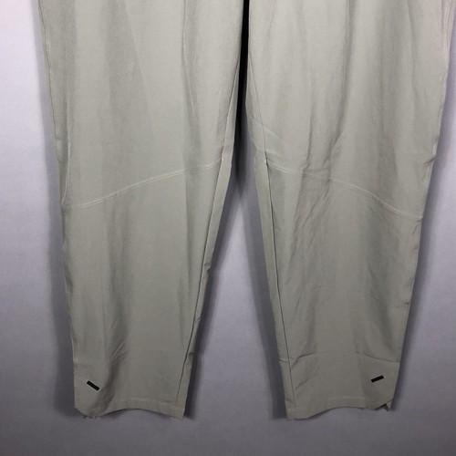 Adidas Mens Workout Woven Training Pants XL Green Beige Tapered Zip Pockets NEW - Picture 4 of 6