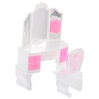  Simulation Dressing Table Chair Set Girls Doll House Mini Table and Chair