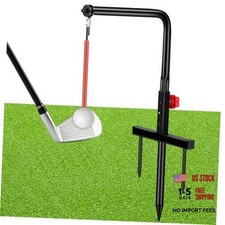 Poen 1 Set Golf Swing Trainer Training Iron Practice Swing Groover with 3 Black