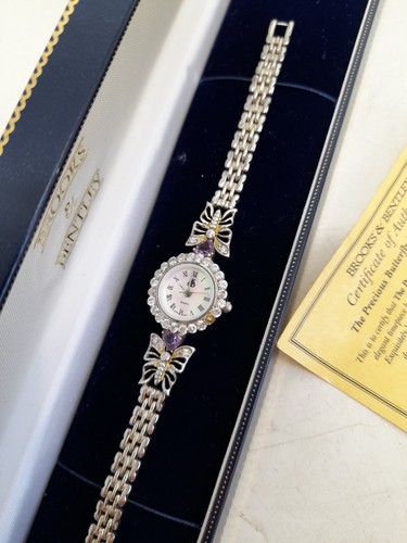 Brooks & Bentley "The Precious Butterfly " Sterling Silver Ladies watch Boxed - Picture 2 of 8