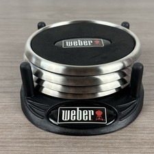 Weber Grill Drink Coasters Set Of 4 With Stand