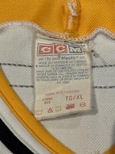 Pittsburgh Penguins Vintage 90s Hockey Jersey Mens Sz XL CCM Robo Penguin White - Picture 3 of 7