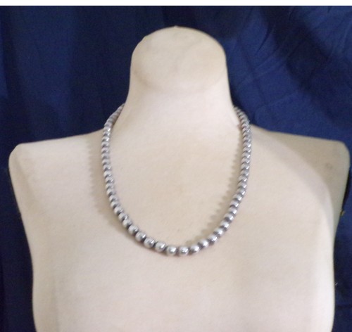 Collana di perle vintage in argento sterling Taxco Mexico - 76 grammi - Foto 3 di 16