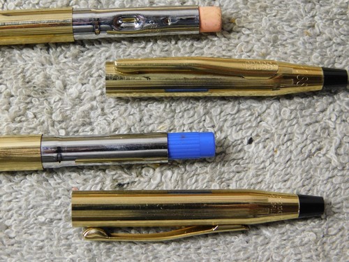 Vintage Cross 10K Gold Filled Pen & Pencil Set w/Box & Paperwork Made in USA - Picture 5 of 12