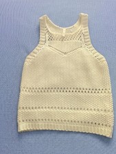 Le Knot White Acrylic Knit Crochet Sleeveless...