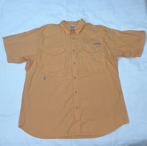 Columbia PFG Shirt Mens Large Vented Short Sleeve Fishing Outdoors Utility - Picture 1 of 16