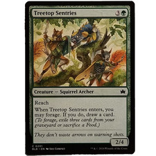 x1 Treetop Sentries MTG BLB M/NM Common Green Creature Squirrel Archer TCG CCG