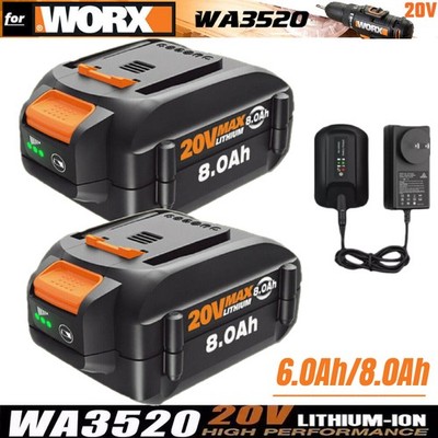 For WORX 20V MAX Extend 8.0AH  Lithium-Ion Battery WA3525 WA3575 WA3520 1/2pack