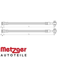 2X Bremsschlauch Metzger 4111619 2 BremsschläUche Rechts Links Vorne FüR Opel