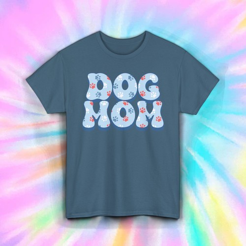 Hundemama Shirt | Süß Retro Pfotenabdruck Haustierliebhaber Hund Mama Geschenk T-Shirt S-5XL - Bild 30 von 64