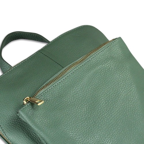 Toscanto Mujer Mochila Ciudad Bolso de Cuero Verde Claro OTT610RL - Imagen 3 de 8