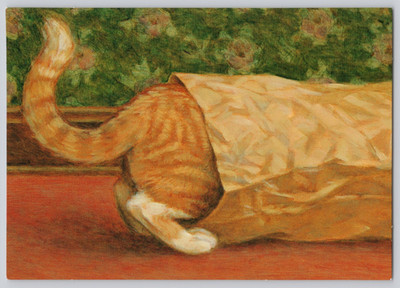 Postcard Francoise Pesse Cat Studies Illustration French Art Cats