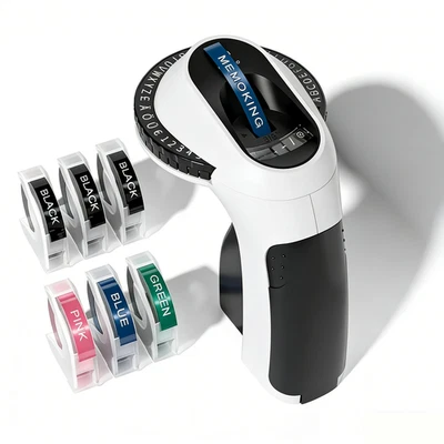 Dymo 3D Omega Präge Beschriftungsgerät Label Maker für Embossing Schriftband 9mm