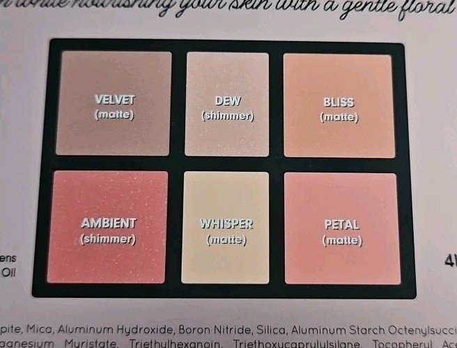WINGME Ethereal Rose Face and Eyeshadow Palette Light-Medium NIB