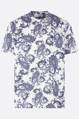 ETRO Paisley white Cotton T-Shirt New & Authentic