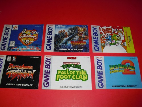 6 Gameboy Anleitungen Konvolut! Super Mario Land 2 TMNT Alien vs Predator Bubble Bobble - Bild 1 von 5