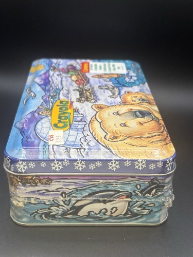 Vintage 1998 Crayola Crayon Tin Box Polar Bear Seal Animals NEW SEALED Free Ship - Bild 4 von 5