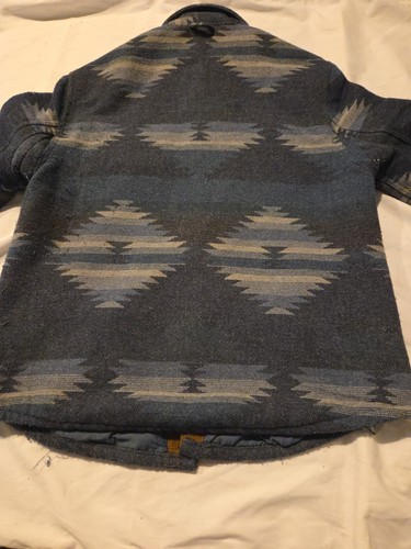 JACHS New York Shacket Mens Sz L Aztec Wool Blend Snap Up Flannel Shirt Jacket - Picture 3 of 3