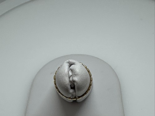 Anillo Vintage Oro Amarillo Brillante 14K Texturizado Talla 3.5 0.7g - Imagen 8 de 9