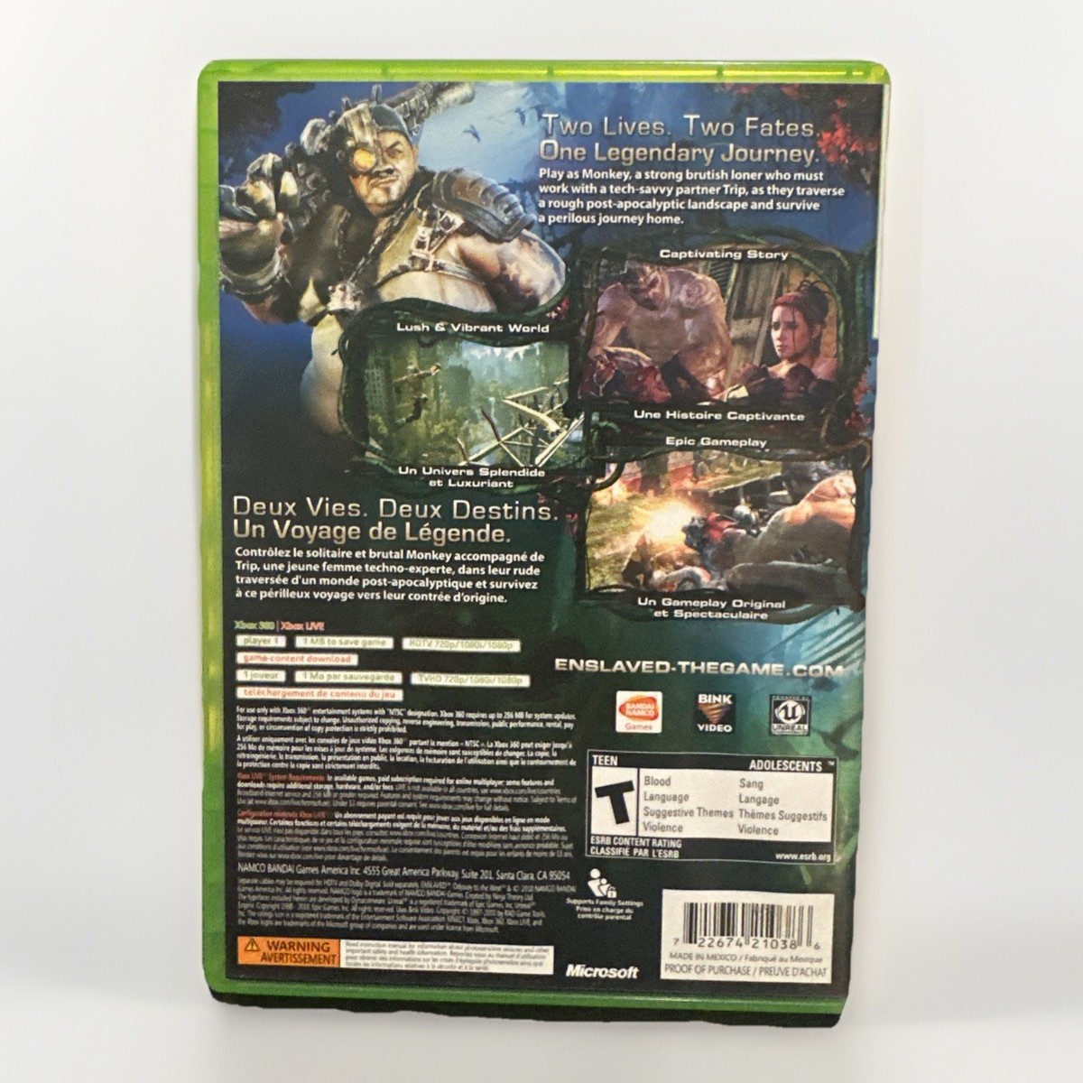 Enslaved Odyssey to the West Microsoft Xbox 360 Complete CIB Great