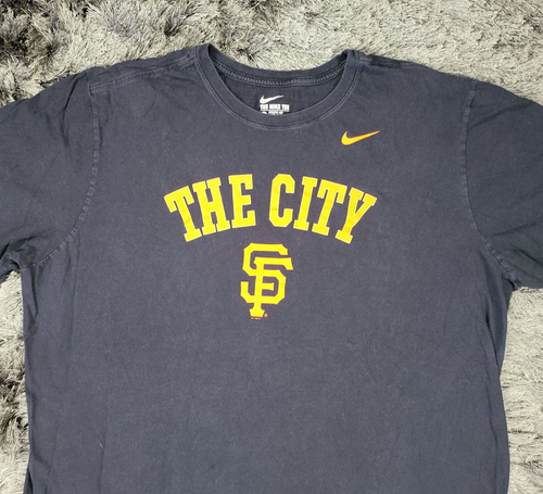 Nike SF Giants T-Shirt Mens 3XL Black Orange Swoosh The City Baseball Athletic - Picture 8 of 11