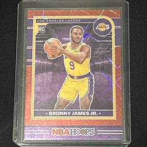 Bronny James Jr. 2024-25 Panini NBA Hoops Red Lazer Prizm Premium /99 RC #280