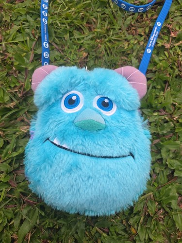 Tokyo Disney Monsters Inc Sully Sulley Plush Face Pouch Pass Coin Case Purse Kid - Picture 8 of 8