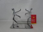 Silver Toned Metal Humanoid Figure Bookends  MA13