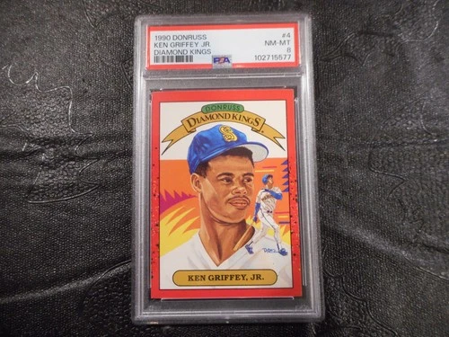 1990 Donruss Diamond Kings Ken Griffey Jr #4 PSA 8 NM-MT 577