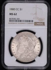 1880 CC Morgan Silver Dollar NGC MS-62