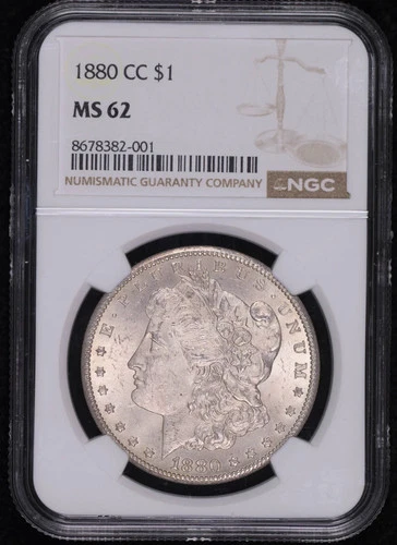 1880 CC Morgan Silver Dollar NGC MS-62