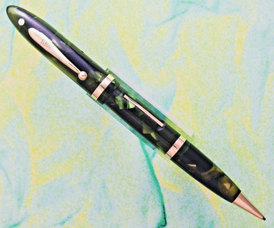 Sheaffer Combo Double-Banded White Dot in Marine Green 1931-'34 - Stunning!