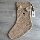 M&S Spencer Bear Christmas Stocking Sack Presents Gift Bag BNWT Discontinued