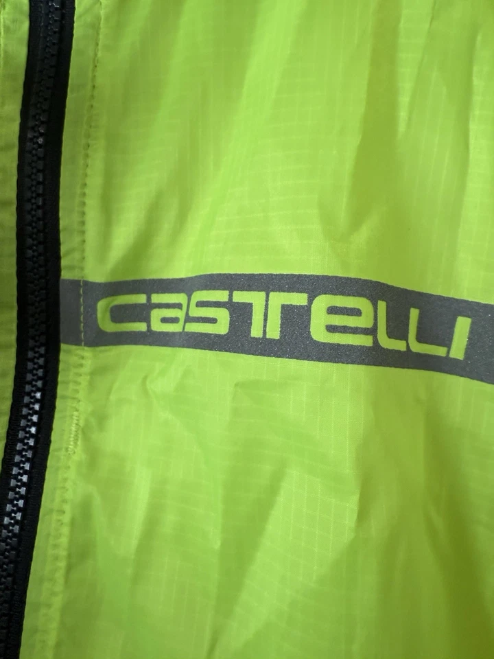 NEW Castelli SQUADRA STRETCH Cycling Vest Wind Shell : ELECTRIC LIME 2XL - Image 2 of 4