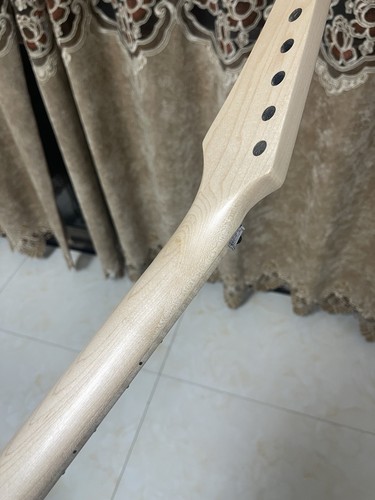 Round S s 24fret maple guitar neck black head Lock nut green Tree of Life inlay - Picture 7 of 8